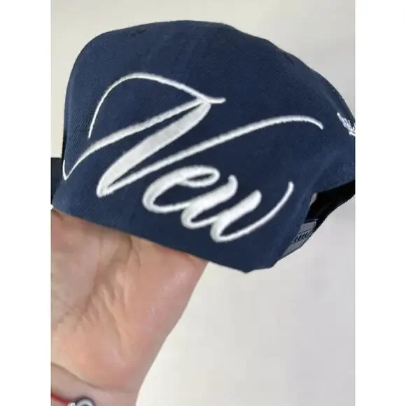 New York Yankees Mitchell & Ness Navy Just Don x MLB Lux Script Snapback Hat